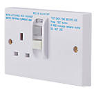 Schneider Electric Exclusive Square Edge 30mA 1-Gang Unswitched Active RCD Socket White