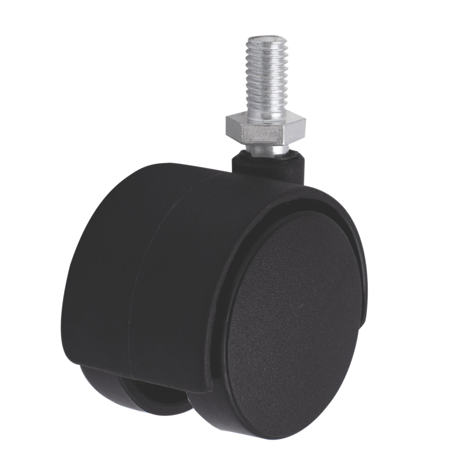 Essentials Twin Wheel Swivel Castors 41mm Black 4 Pack (504KH)