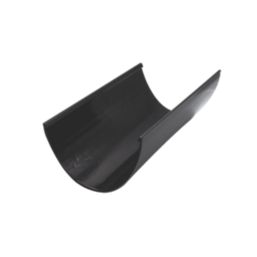 FloPlast Hi-Cap uPVC Half Round Gutter Black 115mm x 3m