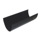 FloPlast Hi-Cap uPVC Half Round Gutter Black 115mm x 3m