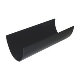 FloPlast Hi-Cap uPVC Half Round Gutter Black 115mm x 3m
