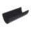 FloPlast Hi-Cap uPVC Half Round Gutter Black 115mm x 3m