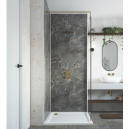 Splashwall Welsh Slate Bathroom Wall Panel Matt Grey 585mm x 2420mm x 11mm