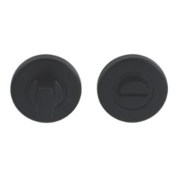 Eclipse  Fire Rated Standard WC Thumbturn Set Matt Black 52mm