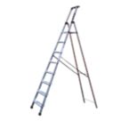 TB Davies Aluminium 2.42m 8 Step Platform Step Ladder