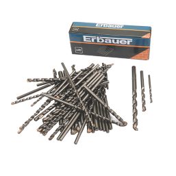 Erbauer  Straight Shank Masonry Drill Bit Set 45 Pieces