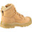 Hard Yakka Legend Metal Free  Lace & Zip Safety Boots Wheat Size 4
