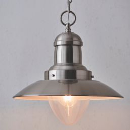 Quay Design Brim Ceiling Pendant Satin Nickel