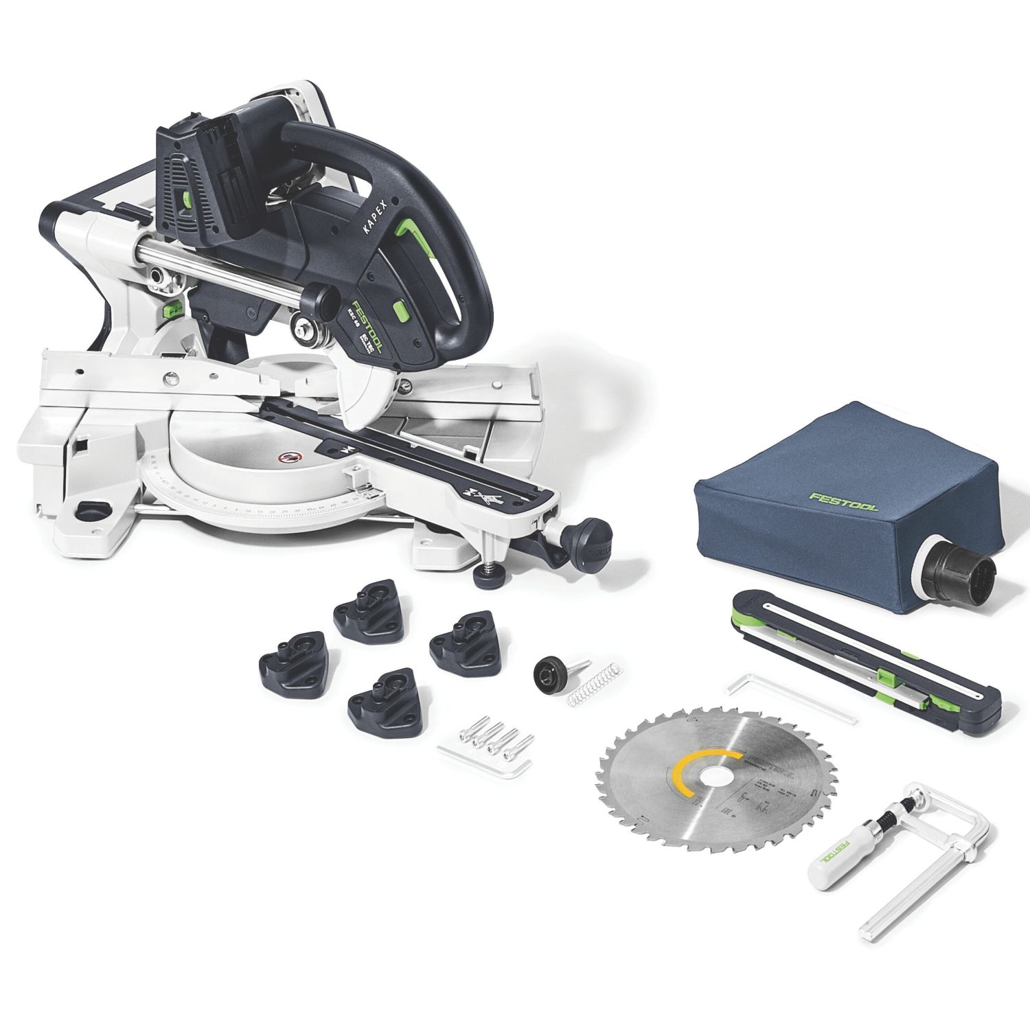 Festool Kapex KSC 60 EB-Basic 216mm 36V Li-Ion Airstream & Bluetooth Brushless Cordless Double-Bevel Sliding Compound Mitre Saw - Bare (504VR)