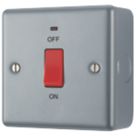 British General MC574 45A 1-Gang DP Metal Clad Cooker Switch with LED