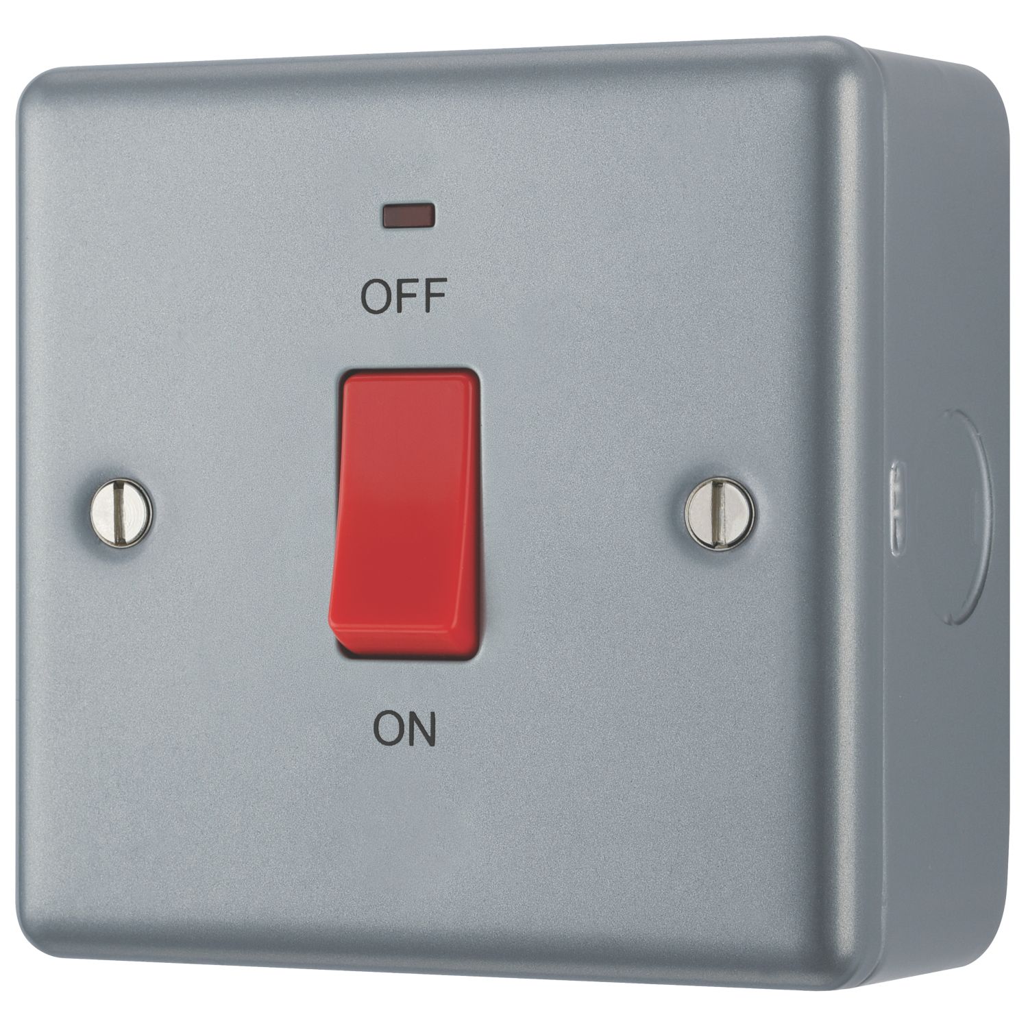 British General MC574 45A 1-Gang DP Metal Clad Cooker Switch with LED (504XF)
