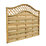 Forest Prague  Lattice Curved Top Fence Panels Natural Timber 6' x 5' Pack of 5