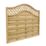 Forest Prague  Lattice Curved Top Fence Panels Natural Timber 6' x 5' Pack of 5
