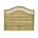 Forest Prague  Lattice Curved Top Fence Panels Natural Timber 6' x 5' Pack of 5