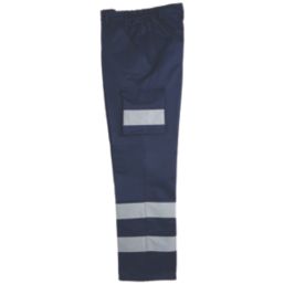 Pro RTX High Visibilty  Cargo Trousers Navy 32" W 31" L