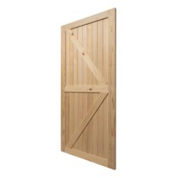 Knotty Unfinished Pine  Wooden Horizontal Pattern Internal Sliding Barn Door 2134mm x 970mm