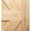 Knotty Unfinished Pine  Wooden Horizontal Pattern Internal Sliding Barn Door 2134mm x 970mm