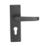 Designer Levers Victorian Fire Rated Long Straight Lever Euro Lock Door Handle Pair Matt Black