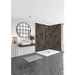 Splashwall Elite Volcanic Stone Bathroom Wall Panel Stone Brown 600mm x 2420mm x 10mm
