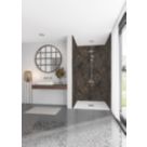 Splashwall Elite Volcanic Stone Bathroom Wall Panel Stone Brown 2420mm x 600mm x 10mm