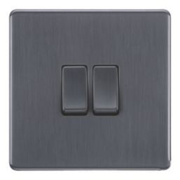LAP  20A 16AX 2-Gang 2-Way Light Switch  Slate Grey