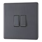 LAP  20A 16AX 2-Gang 2-Way Light Switch  Slate Grey
