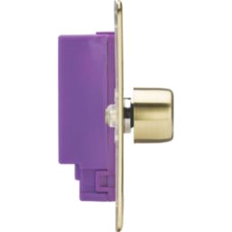 Knightsbridge  3-Gang 2-Way LED Intelligent Dimmer Switch  Brushed Brass