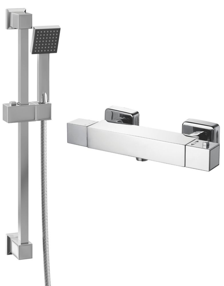 ETAL Ventura RearFed Exposed Polished Chrome Thermostatic Bar Mixer