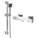 ETAL Ventura Rear-Fed Exposed Polished Chrome Thermostatic Bar Mixer Shower