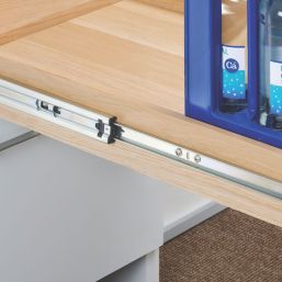 Essentials Steel Heavy Duty Self-Closing Ball Bearing Drawer Runners 450mm 2 Pack