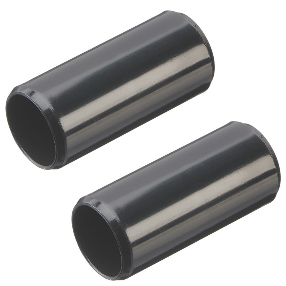 Deta TTE Conduit Couplers 20mm Black 2 Pack Screwfix