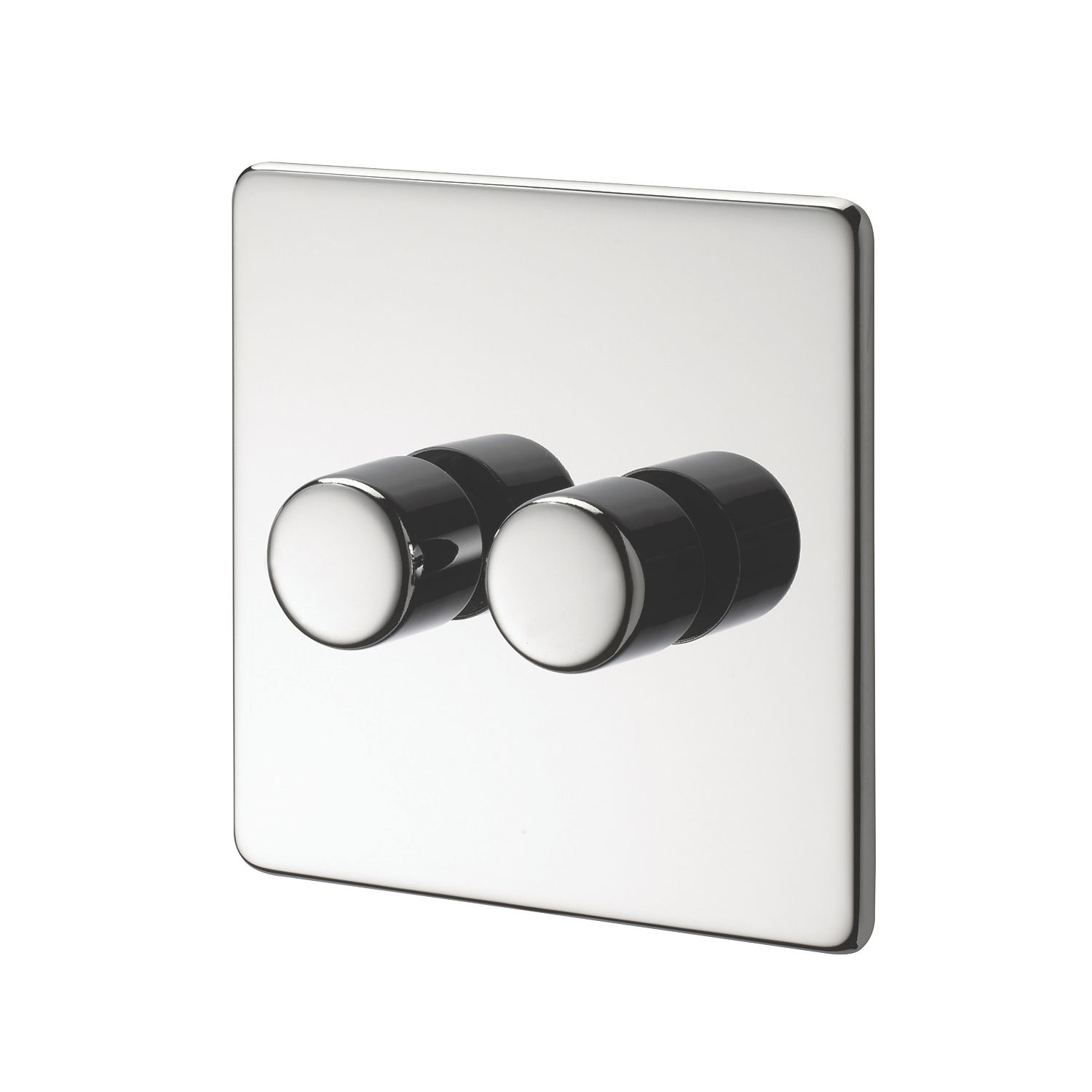 Crabtree Platinum 2-Gang 2-Way Dimmer Switch Polished Chrome (50618)