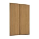 Spacepro Shaker 2-Door Panel Sliding Wardrobe Doors Oak Frame Oak Panel 1753mm x 2260mm