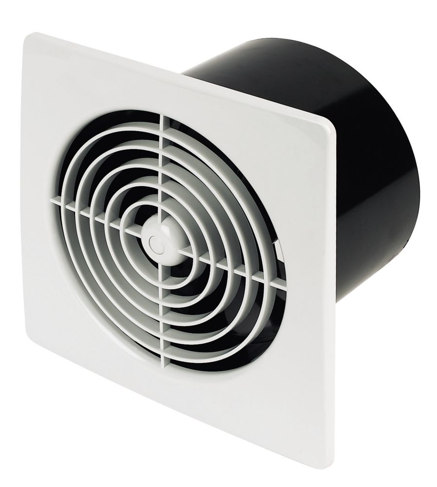 Manrose White Kitchen Extractor Fan with Pullcord - 150mm