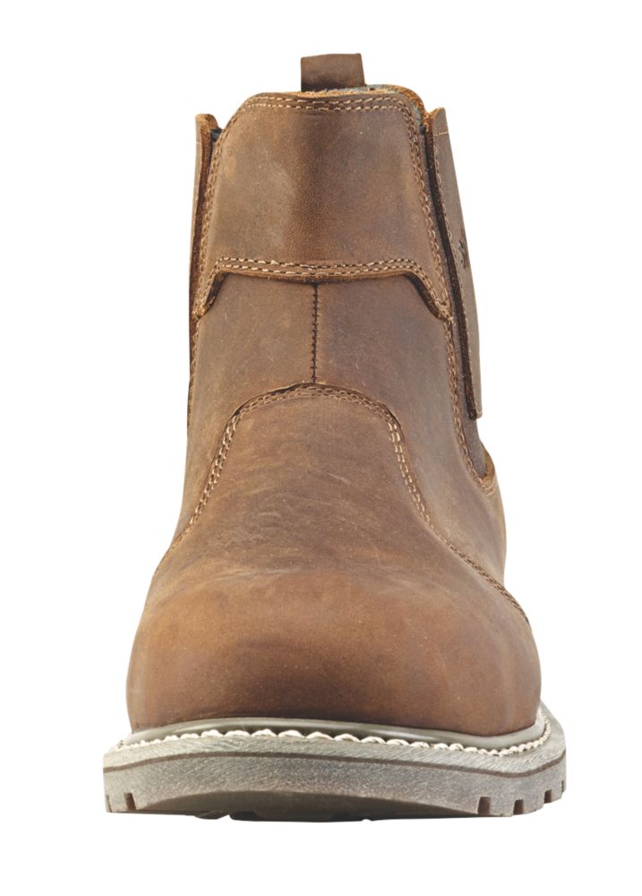 Site Mudguard Size 8 Brown Steel Toe Cap Safety Dealer Boots Screwfix
