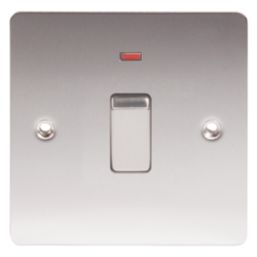 LAP  20A 1-Gang DP Control Switch Brushed Stainless Steel with Neon