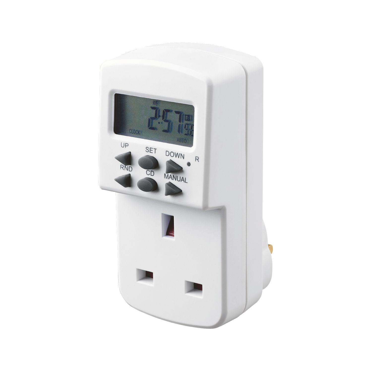 Masterplug TES7 Digital Plug-In & Plug-Through Programmable Timer (50676)