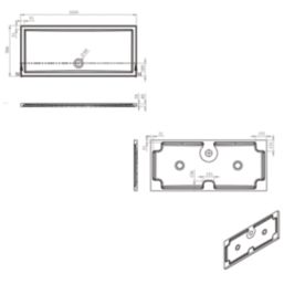 Milan Rectangular Bathroom Shower Tray & Waste White Gloss 1600mm x 700mm x 40mm
