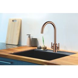 Clearwater Rococo Monobloc Mixer Tap Brushed Copper PVD