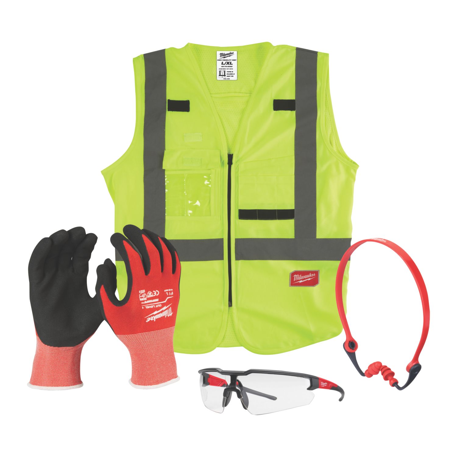 Milwaukee 4932492062 Construction PPE Kit 1 4 Pcs (506GC)