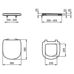 Ideal Standard Tempo/Kheops Soft-Close Toilet Seat & Cover Duraplast White