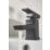 Bristan Cobalt Black 113mm Cloakroom Lever Mono Basin Mixer Tap  With Clicker Waste