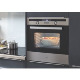 Cooke & Lewis  Built-In Multifunction Oven Stainless Steel & Black 595mm x 575mm