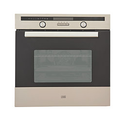 Cooke & Lewis  Built-In Multifunction Oven Stainless Steel & Black 595mm x 575mm