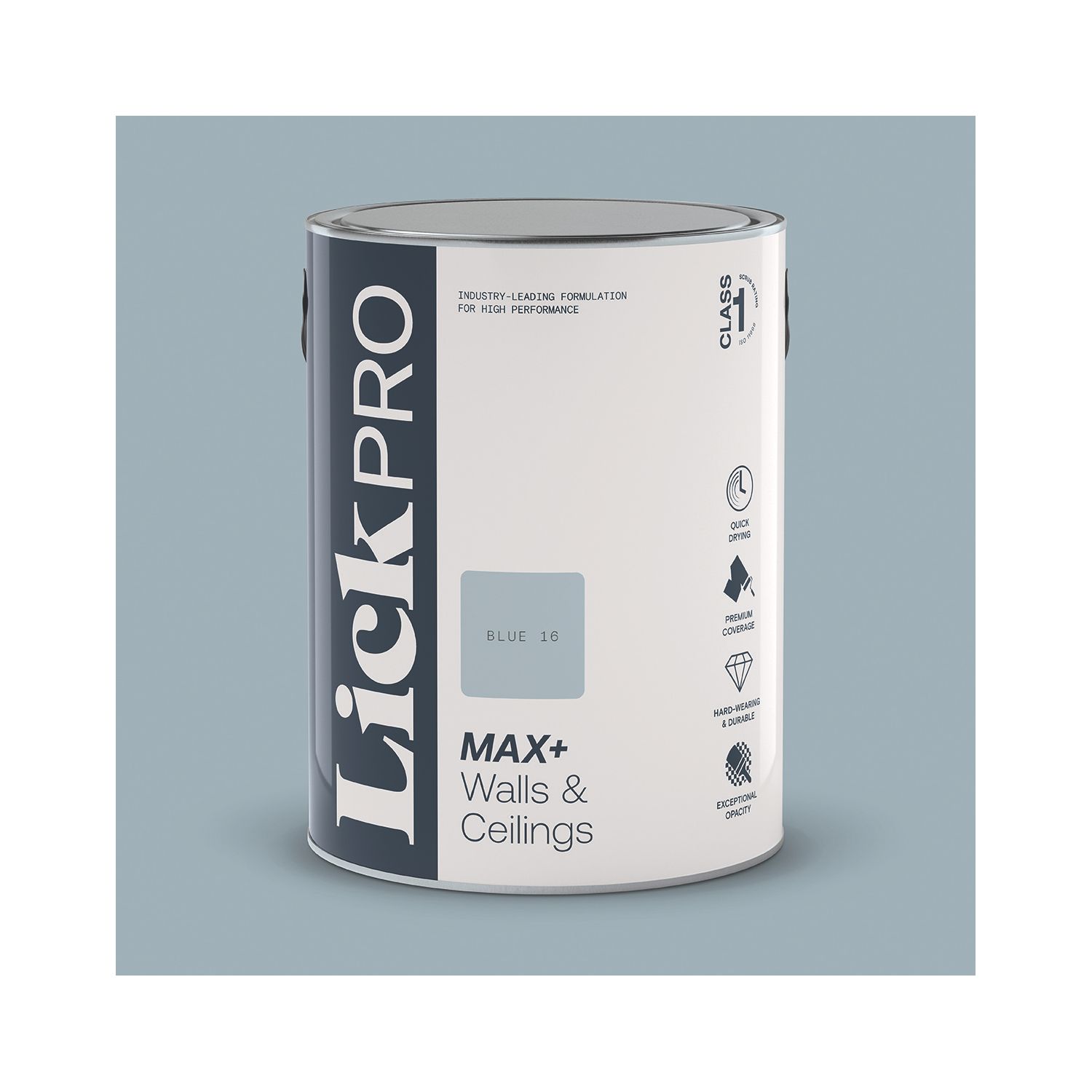 LickPro Max+ 5Ltr Blue 16 Eggshell Emulsion Paint (506JY)
