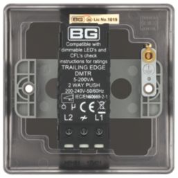 British General Nexus Metal 1-Gang 2-Way LED Dimmer Switch  Black Nickel