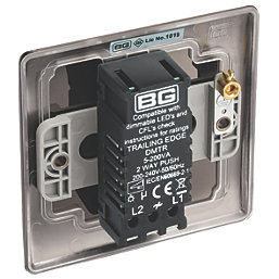 British General Nexus Metal 1-Gang 2-Way LED Dimmer Switch  Black Nickel