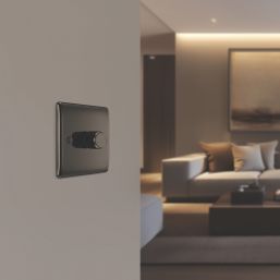 British General Nexus Metal 1-Gang 2-Way LED Dimmer Switch  Black Nickel