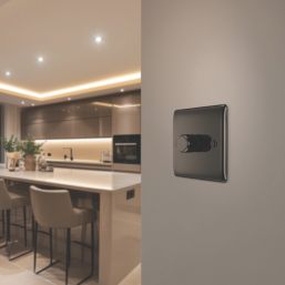 British General Nexus Metal 1-Gang 2-Way LED Dimmer Switch  Black Nickel