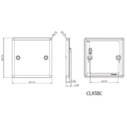 Knightsbridge  1-Gang Blanking Plate Matt Black